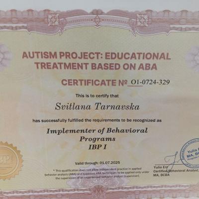 Svitlana Tarnavska Education 6